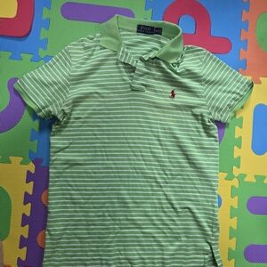 Polo by Ralph Lauren Boys' Green Striped Polo Shirt